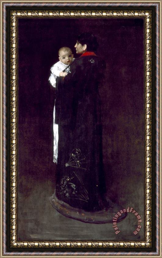 William Merritt Chase Mother And Child (the First Portrait), C. 1888 Framed Print