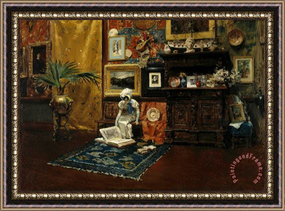 William Merritt Chase Studio Interior Framed Print