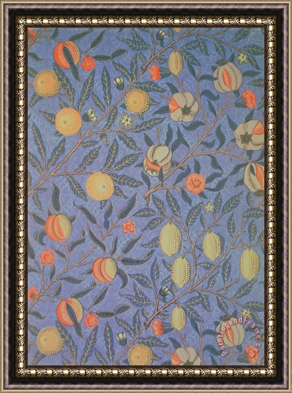William Morris Blue Fruit Framed Print