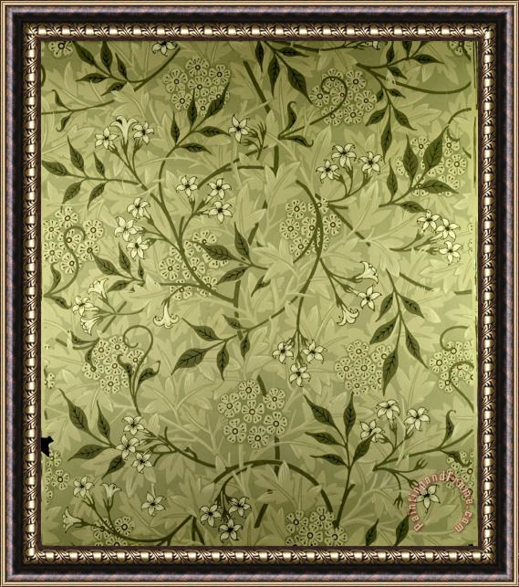 William Morris Jasmine Wallpaper Design Framed Painting