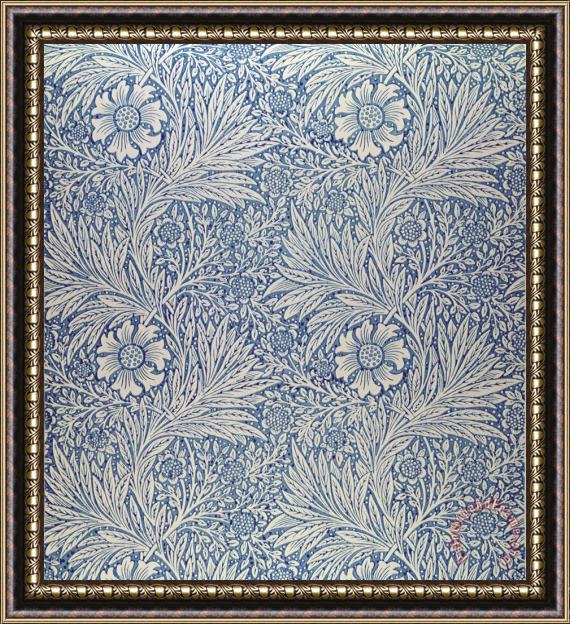 William Morris Marigold wallpaper design Framed Print