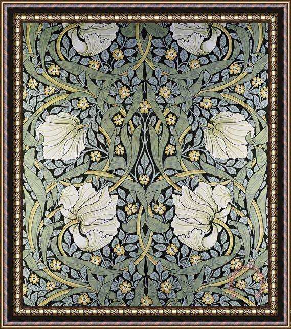 William Morris Pimpernel' Wallpaper Design Framed Print