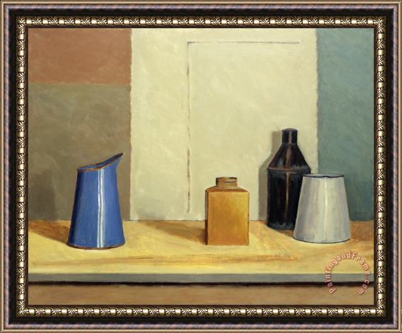 William Packer Blue Jug Alone Framed Painting