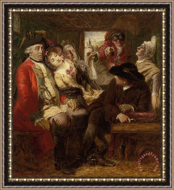 William Powell Frith Sketch for Stage Coach Aventure Framed Print
