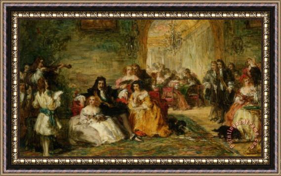 William Powell Frith Study for The Last Sunday of Charles II Framed Print