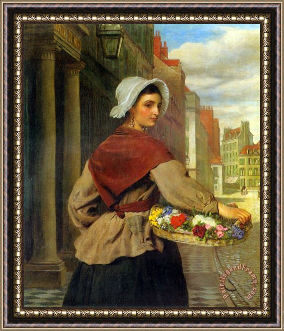 William Powell Frith The Flower Seller Framed Painting