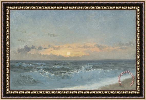 William Pye Sunset over the Sea Framed Print