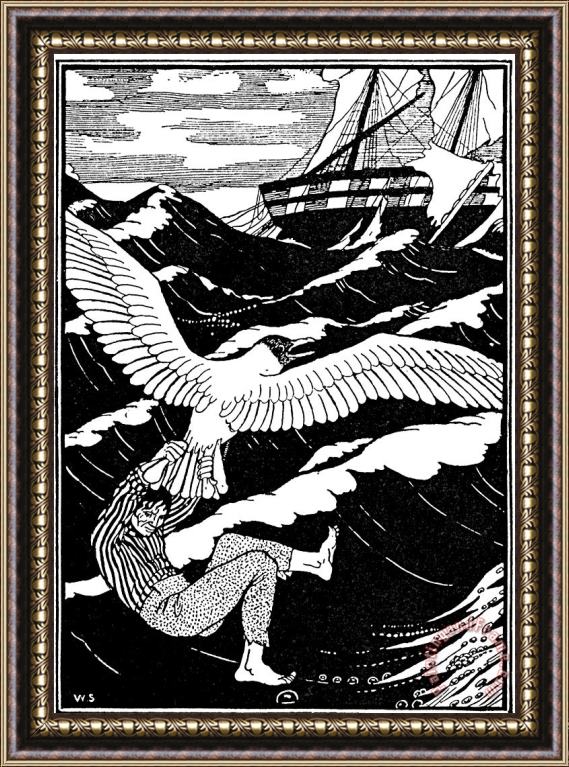 William Strang Baron Munchausen Illustration Framed Print