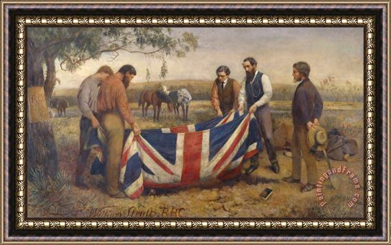 William Strutt The Burial of Burke Framed Painting