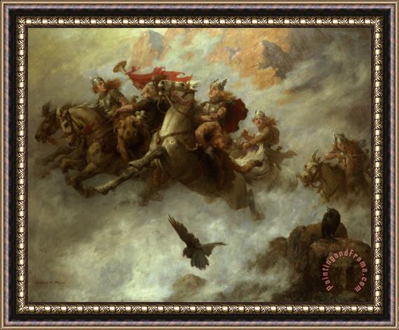 William T Maud The Ride of the Valkyries Framed Painting