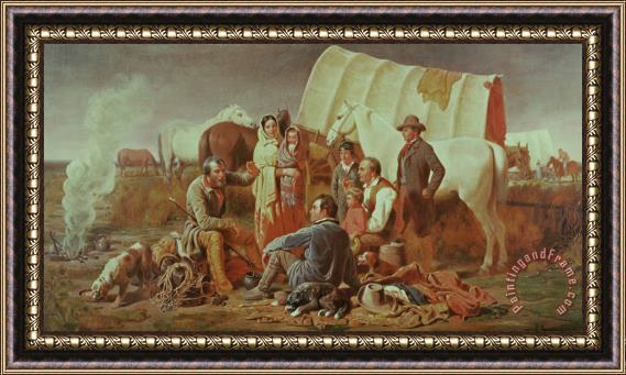 William Tylee Ranney Advice On The Prairie Framed Painting