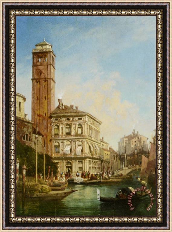 William Wilde San Geremia with The Palazzo Labia Venice Framed Painting