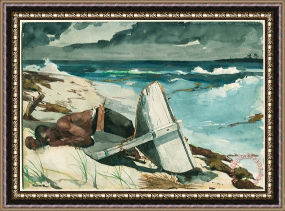 Winslow Homer After The Hurricane, Bahamas Framed Print