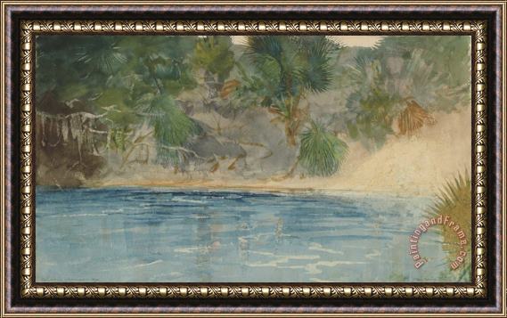 Winslow Homer Blue Spring, Florida Framed Painting