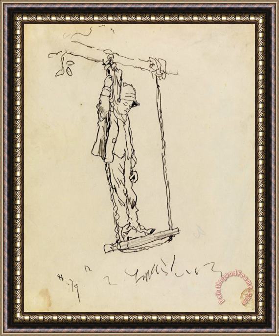 Winslow Homer Boy on a Swing Framed Painting