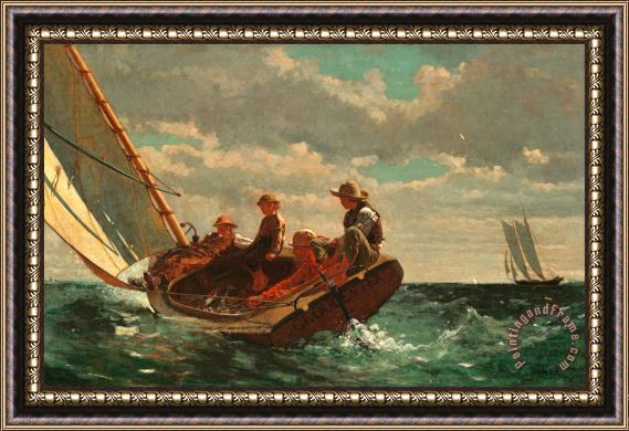 Winslow Homer Breezing Up (a Fair Wind) Framed Painting