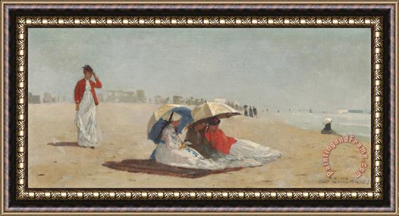 Winslow Homer East Hampton Beach, Long Island Framed Painting