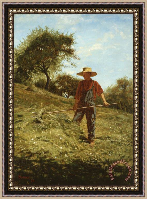 Winslow Homer Haymaking Framed Painting