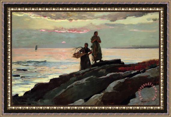 Winslow Homer Saco Bay Framed Painting