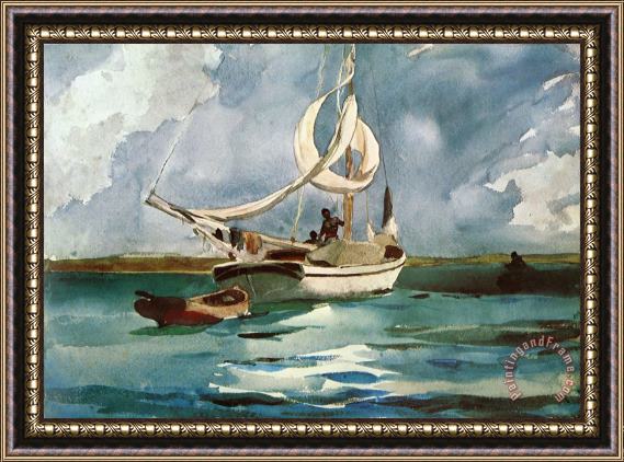 Winslow Homer Sloop, Bermuda Framed Painting