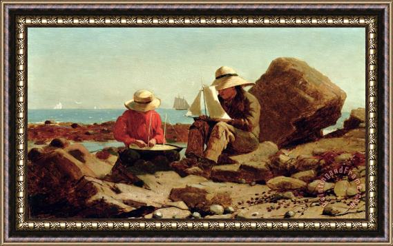 Winslow Homer The Boat Builders Framed Painting