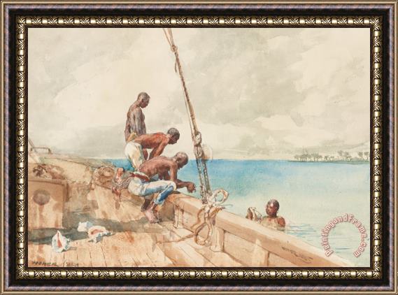 Winslow Homer The Conch Divers Framed Print
