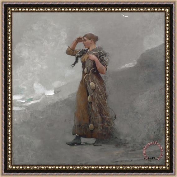 Winslow Homer The Fisher Girl Framed Print