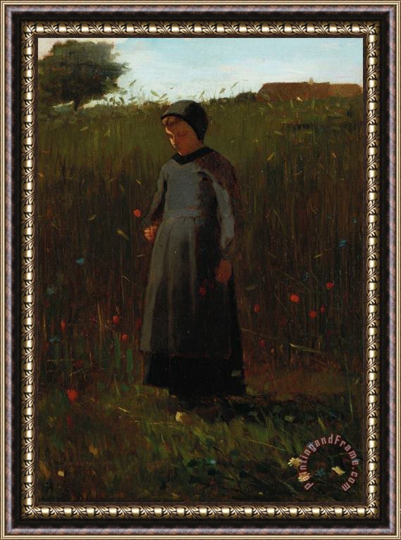 Winslow Homer The Flowers of the Field Framed Painting