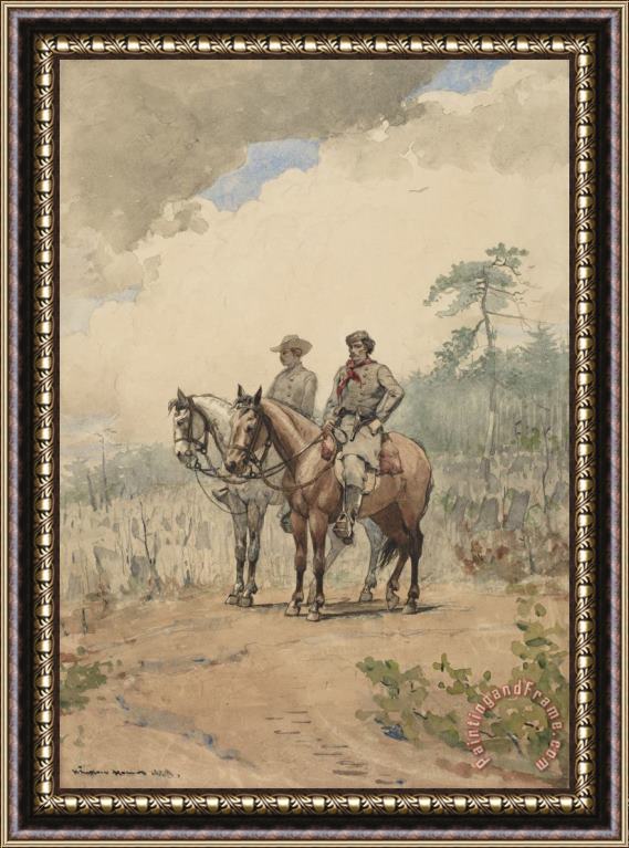 Winslow Homer Two Scouts Framed Painting