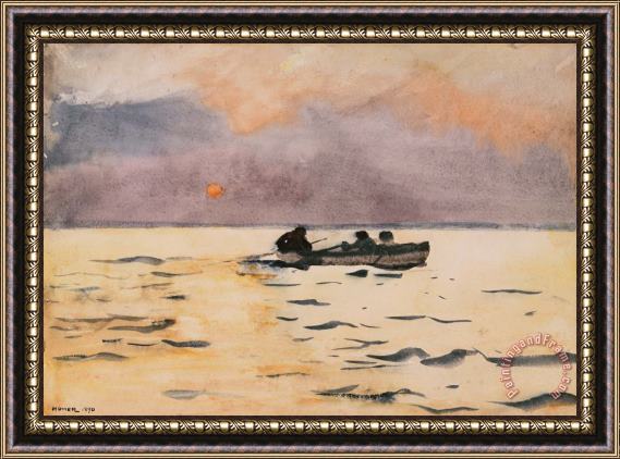 Winslow Homer Winslow Homer Rowing Home Framed Painting