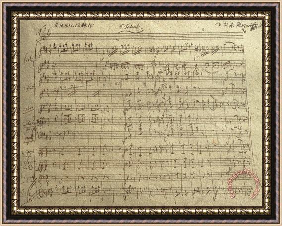 Wolfgang Amadeus Mozart Czech Republic Prague Symphony No. 38 In D Major Called Prague Symphony Framed Print