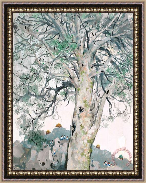 Wu Guanzhong A Lacebark Pine of The Jing Mountains 景山公園白皮松, 1976 Framed Print