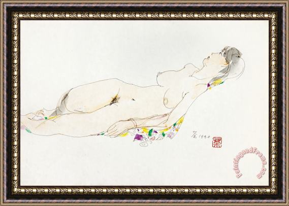 Wu Guanzhong Nude No.15, 1990 Framed Print