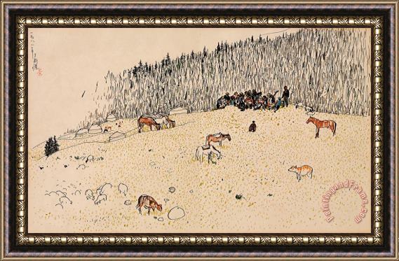Wu Guanzhong Ode to The Prairie Framed Print
