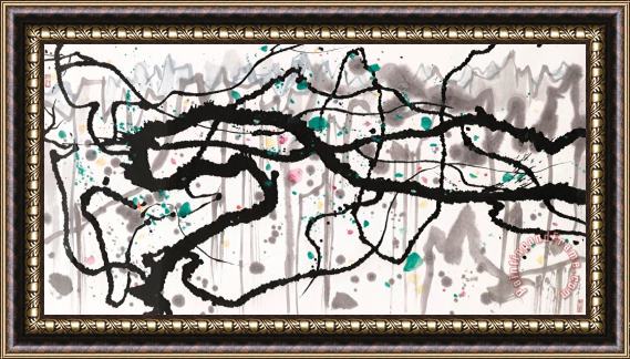 Wu Guanzhong Pine Soul Framed Painting