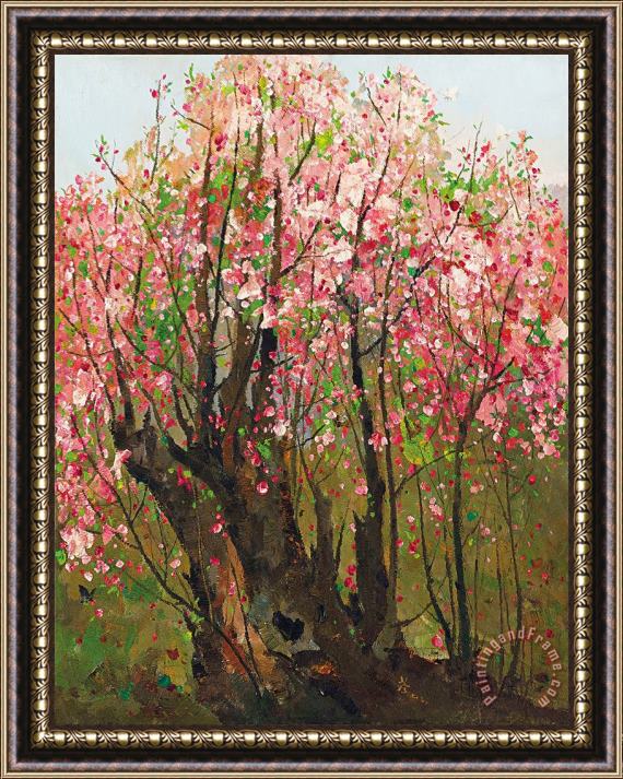 Wu Guanzhong Plum Blossoms, 1973 Framed Print