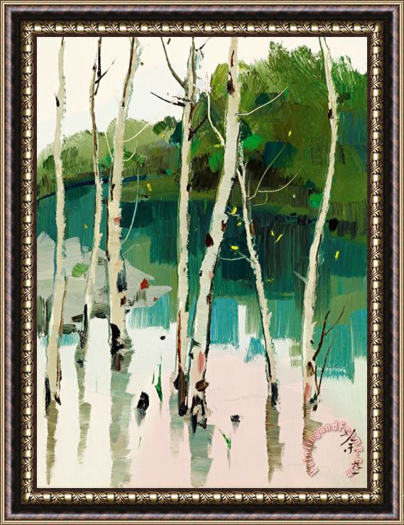 Wu Guanzhong Serenity, 1991 Framed Painting