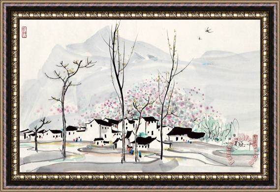 Wu Guanzhong Spring, 1989 Framed Painting