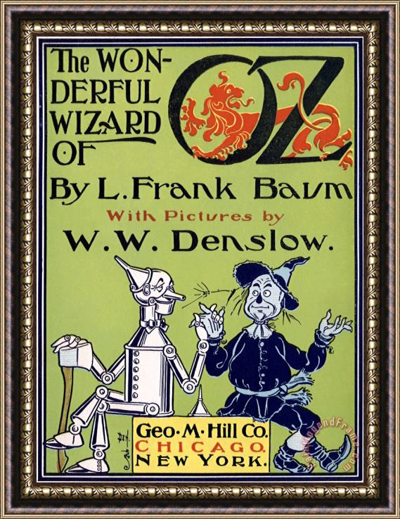 W.W. Denslow Land of Oz: Cover of 'the Wonderful Wizard of Oz' Framed Painting