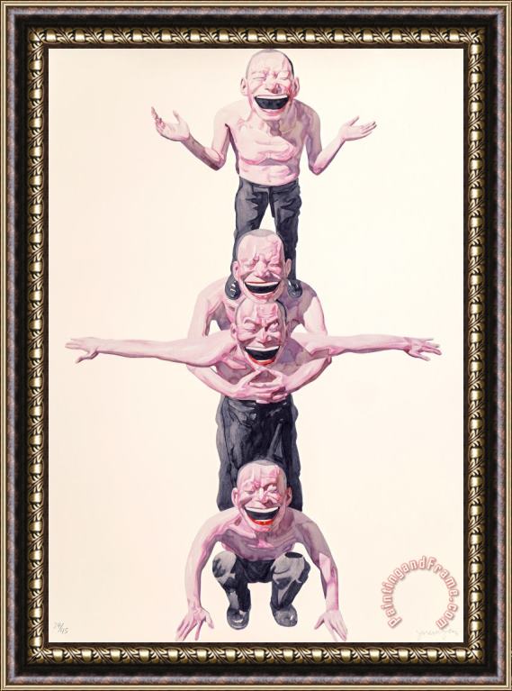 Yue Minjun One Smile Elevates Us All, No. 2, From Smile Ism Series, 2006 Framed Print
