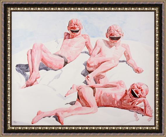 Yue Minjun Untitled (smile Ism No. 25), 2006 Framed Painting