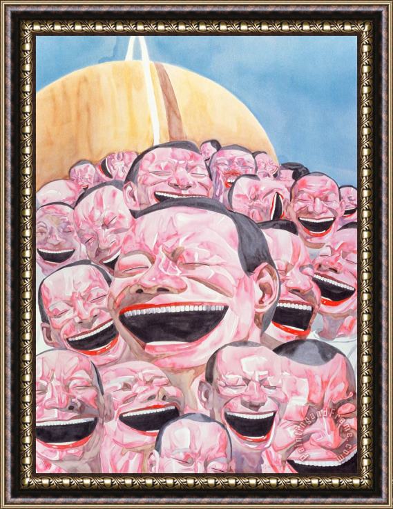 Yue Minjun Untitled (smile Ism No. 3), 2006 Framed Painting