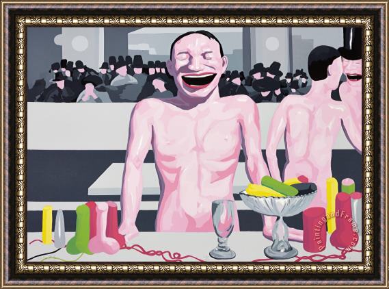 Yue Minjun You're So Manet, 2001 Framed Painting