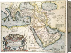 Phryne (4th Century B.c.) Canvas Prints - Map of the Middle East from the Sixteenth Century by Abraham Ortelius