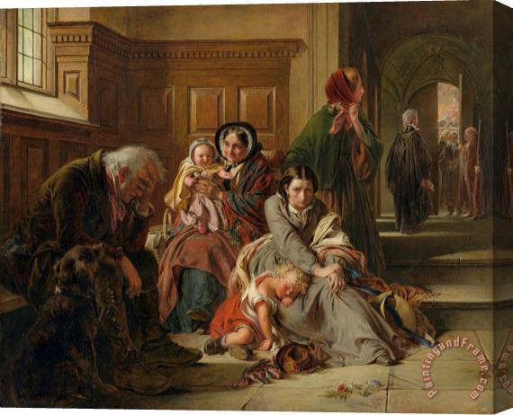 Abraham Solomon Waiting for The Verdict Stretched Canvas Painting / Canvas Art