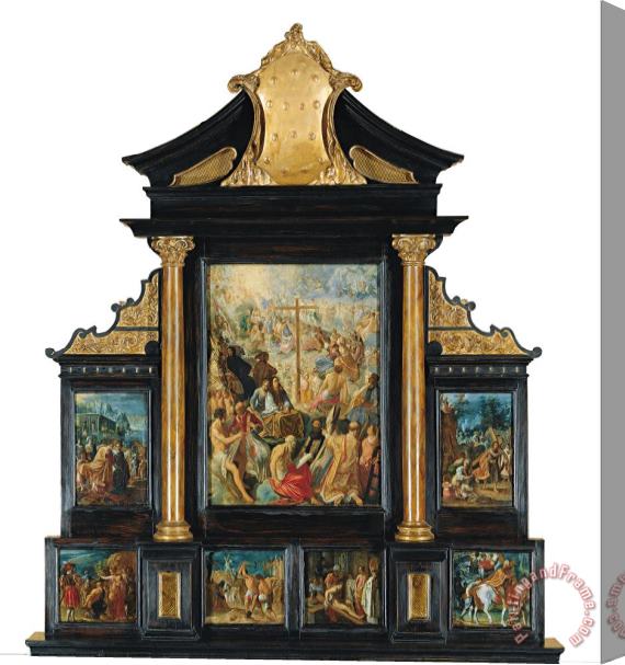 Adam Elsheimer The Altarpiece of The Exaltation of The True Cross Stretched Canvas Print / Canvas Art