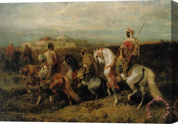 Adolf Schreyer Approaching The City Stretched Canvas Painting / Canvas Art