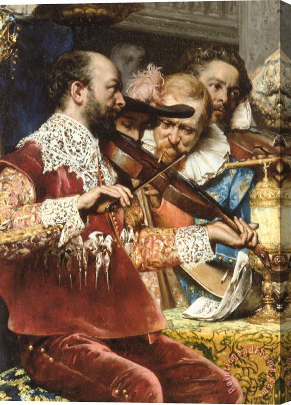 Adolphe Alexandre Lesrel Baptism of The Conde Detail Stretched Canvas Print / Canvas Art