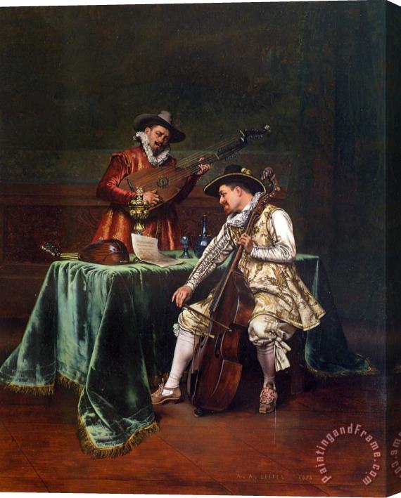 Adolphe Alexandre Lesrel The Musicians Stretched Canvas Painting / Canvas Art