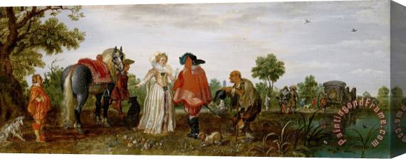 Adriaen Pietersz. van de Venne Spring (the Meeting) Stretched Canvas Painting / Canvas Art